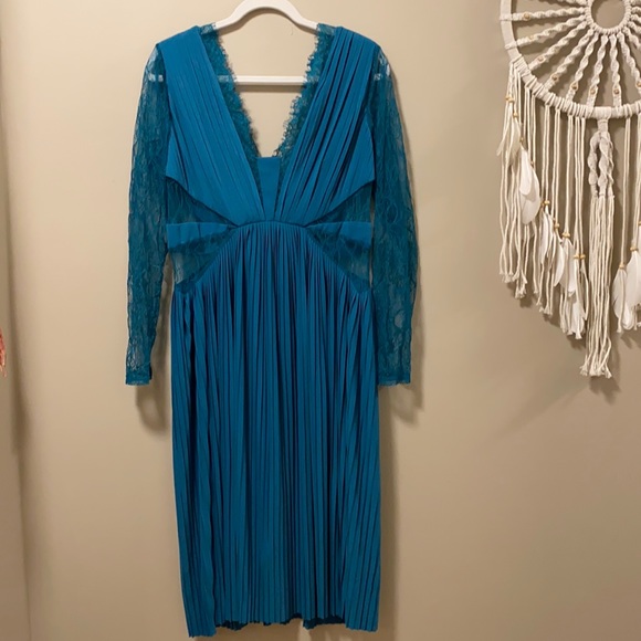ASOS Teal Lace Detailed Evening Dress NWT - Picture 2 of 12